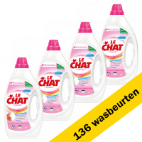Le Chat Aanbieding: Le Chat wasmiddel gel Sensitive Color 1.7 liter (4 flessen - 136 wasbeurten)