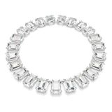 Swarovski Millenia Tennisketting, Oversized kristallen, Octagon-slijpvorm, Wit, Rodium toplaag