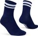 GripGrab Original Stripes Crew Zomer Fietssokken Gestreepte Retro Wielersport Sokken Coolmax - Unisex - Navy Blauw - Maat XS (35-38)