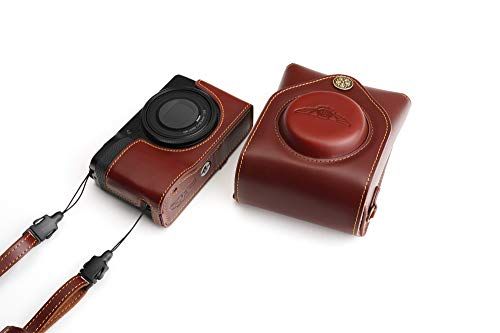 Zakao Ricoh GR III GR3 Camera Case, Handgemaakte Echt Lederen Volledige Camera Case Bag Pouch (Bruin)