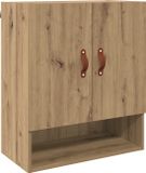 vidaXL Wandkast Bewerkt Hout Artisanaal Eikenkleurig 60 x 31 x 70 cm