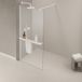 Fortifura Galeria porte-serviettes pour douche à l'italienne - pinces - 140cm - raccourcissable - blanc mat