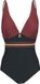 Harry Potter Gryffindor Dames Zwempak - zwart/bordeaux - M
