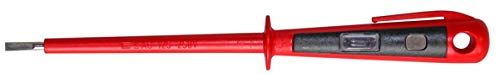 H+H Werkzeug 45900 Eurotester/spanningstester/fasetest tot 250 V GS getest volgens VDE 0680 Made in Germany, rood/zwart, 190 mm