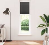 Maison Exclusive - Plissé, noir, 60x200 cm. Largeur du tissu : 59,4 cm. Matière : polyester