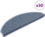 vidaXL Trapmatten zelfklevend sisal-look 30 st 65x21x4 cm blauw