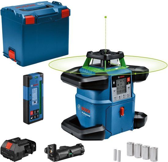 Bosch Professional GRL 650 CHVG Accu Rotatielaser Groen 18V + Laserontvanger LR 65 G Basic Body in L-Boxx - 0601061V01