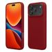 kwmobile telefoonhoesje geschikt voor Apple iPhone 18 Pro / iPhone 17 Pro - Hoesje met siliconen coating - Smartphone case in rabarber rood