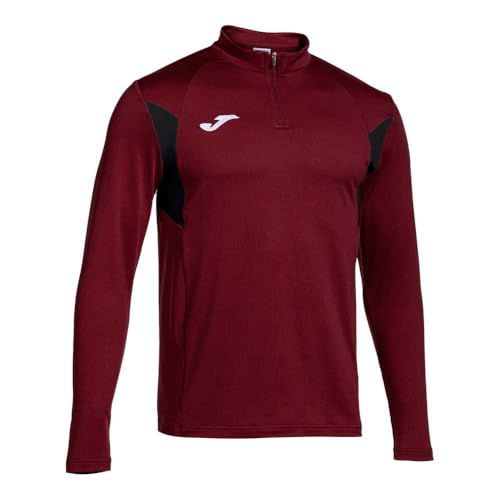 Joma Winner III Men's Sweatshirt - Half Zip - Bordeaux/Black - XS