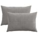 vidaXL - Kussensloop - 2 pcs - ALMELO - Lichtgrijs - 50 x 80 cm - corduroy
