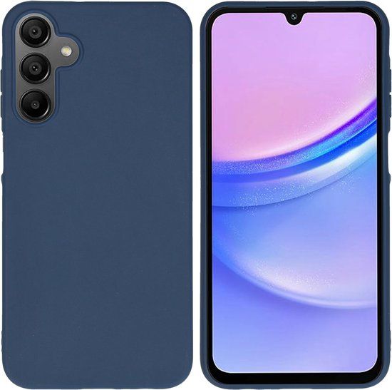 iMoshion Color Backcover - Donkerblauw - Geschikt voor Samsung Galaxy A15 (5G) / A15 (4G)
