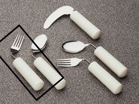 Adhome Gebogen bestek Queens vork rechts gebogen voor de linkerhand