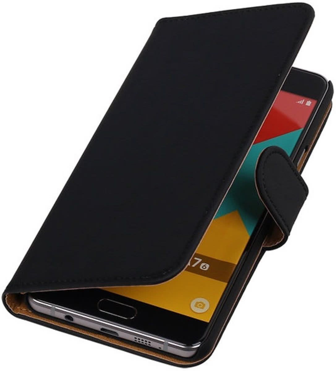 Best Cases Zwart Effen Booktype Samsung Galaxy A7 2016 Wallet Cover Hoesje