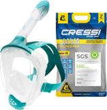 CRESSI Java Volgelaatsmasker, zwart/zwart, L/XL
