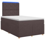 vidaXL Boxspringbed met matras, donkerbruin, 120 x 200 cm, met stoffen bekleding