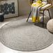 Safavieh BRD256A-3R gevlochten collectie Ivory and Steel Grey Round Area Rug Casual 3' Diameter ivoor/staalgrijs