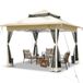 VOUNOT Pop-up paviljoen 3,6 m x 3,6 m Beige