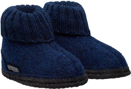 Bergstein Cozy Unisex Junior Sloffen - Dark Blue