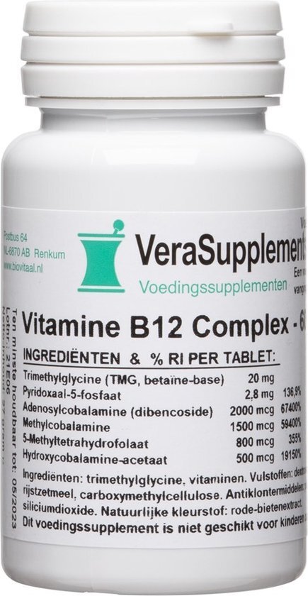 Biovitaal Vit B12 Complex Tabletten 60st