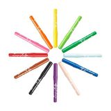 BIC Kids Visacolor XL Gekleurde Viltstiften Extra Brede Punt - Verschillende Kleuren, Pak van 12 Stuks