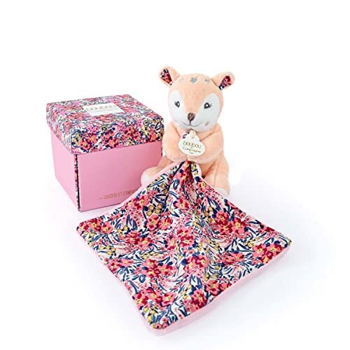 Doudou et Compagnie - Boh'aime DC4017 Knuffeldier met knuffeldier, beige, 12 cm, geboortecadeau, mooie geschenkdoos