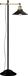 Globo 15053S vloerlamp E27 Metaal Zwart