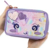 Mofu Mofu Gevuld Etui, Konijn (3 ritsen) - 20 x 13 x 7 cm - Polyester