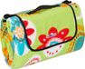 Merkloos / Sans marque Relaxdays Picknickkleed met bloemen design, XXL, 200 x 200 cm, warmte-isolerend, opvouwbaar, met handvat, lichtgroen