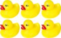 Duckiez 75x Badeend geel badspeelgoed 4.5 cm