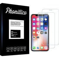 Phonillico® Gehard glas voor Apple iPhone XS [Pack 2] Ultrabestendige schermbescherming Glasfilm