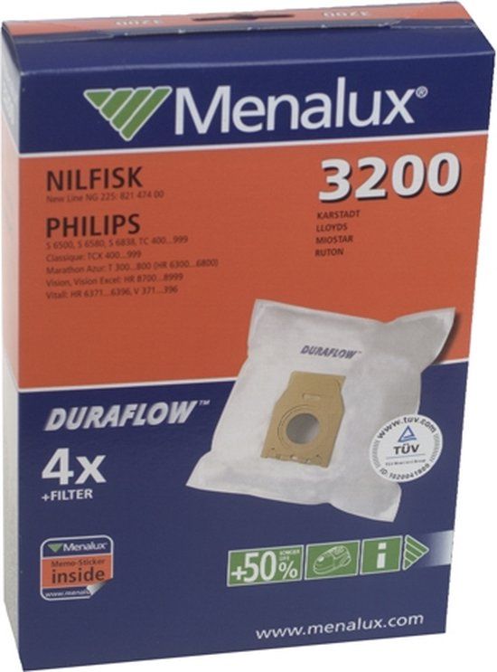 Menalux 3200 - Stofzuiger accessoires - wit