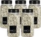 Mica Decorations pierres décoratives - 5x - blanc - 650ml - pierres de loisirs créatifs - pierres décoratives
