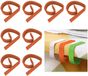 Unyqoos® Orange plastique nappe supports pour usage extérieur, set de 8 pièces