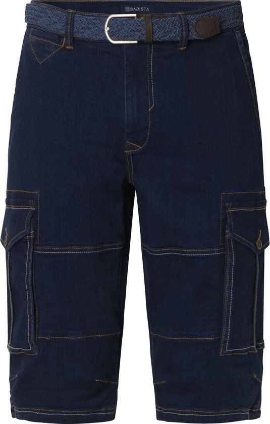 Babista heren Denim Bermuda - 48 - donkerblauw - Plus Size