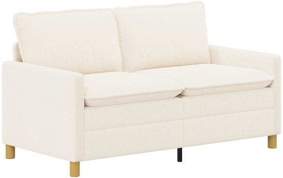 vidaXL Bank Crèmekleurig 156 x 81 x 87,5 cm Stof