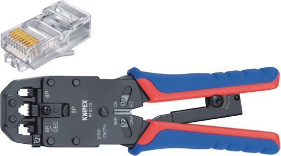 Knipex 97 51 12 SB Crimp Lever Pliers For Western Plugs