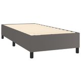vidaXL Boxspringbed met matras, grijs, 160x200 cm, kunstleer