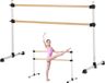 VEVOR Ballet Barre Dans Barre Hoogte Verstelbaar 1791mm Dubbele Barre Hout