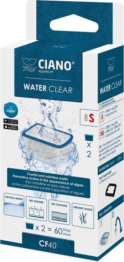 Ciano Water Clear Small - 2 stuks - Aquariumfilter