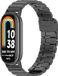 By Qubix Qubix Stalen band - Zwart - Geschikt voor Xiaomi Smart Band 8 / 9 / 10