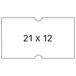 Agipa APLI 100911 - Etiketteermachine 21 x 12 mm wit verwijderbare zelfklevende rechte randen 6 u.
