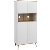 HOMCOM Keukenkast Hout 80x40x178cm Wit