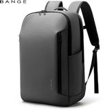 Bange Sac à dos pour ordinateur portable 15.6 pouces - Sac à dos professionnel - Sac à dos résistant à l'eau avec compartiment pour ordinateur portable, sangle de chariot, compartiments organisateurs et poche latérale - Sac de travail et sac d'école - Gris