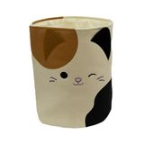 Character World Squishmallows Officiële opbergbak, cam-kattenontwerp, speelgoeddoos, wasmand, organizer voor kinderkamer, speelkamer, 38 x 31 x 31 cm, canvas van katoen