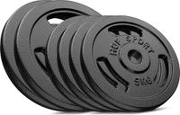 Hop-Sport – Halterschijven Set – 40 kg 2x10 kg 4x5 kg – Gietijzer met handgrepen – 31 mm boring voor standaard halterstangen