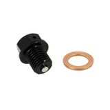 cyclingcolors 1 x olieaftapplug, magnetisch, met afdichting, oliekantafvoermoer, afsluitschroeven, ideaal voor bromfiets, scooter, motorfiets, auto, quad, motor, oliebak, M12 x 1,50, 12 mm