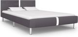 vidaXL Bedframe kunstleer grijs 140x200 cm