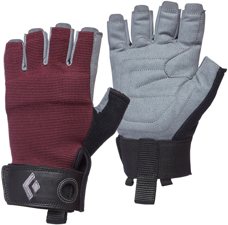 Black Diamond Crag Half-Finger Gloves Women's - Red/Gray 2023 - XS