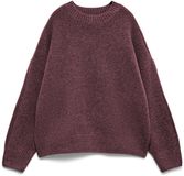 Vero Moda Trui Vmboom Ls O-neck Pullover Ga Noos 10320463 Windsor Wine/melange Dames Maat - S