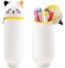 Étui à crayons, debout, motif de chat, 2-en-1, blanc
